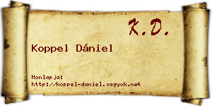 Koppel Dániel névjegykártya